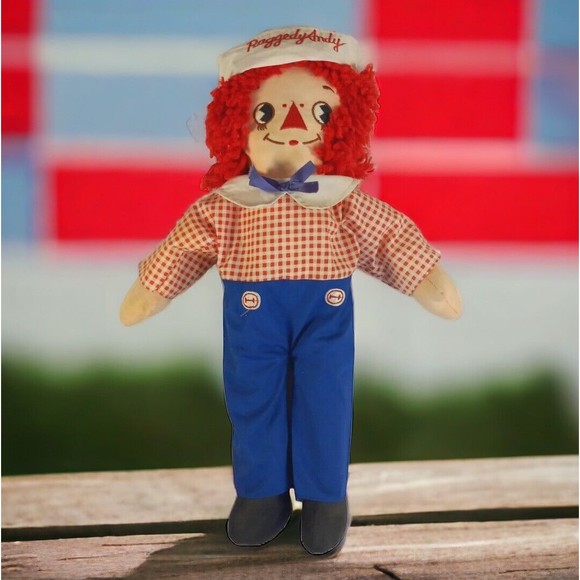 VTG Raggedy Andy Rag Doll 17” Boy Cloth 80s w/Clothes by Johnny Gruelle Applause - Picture 1 of 16